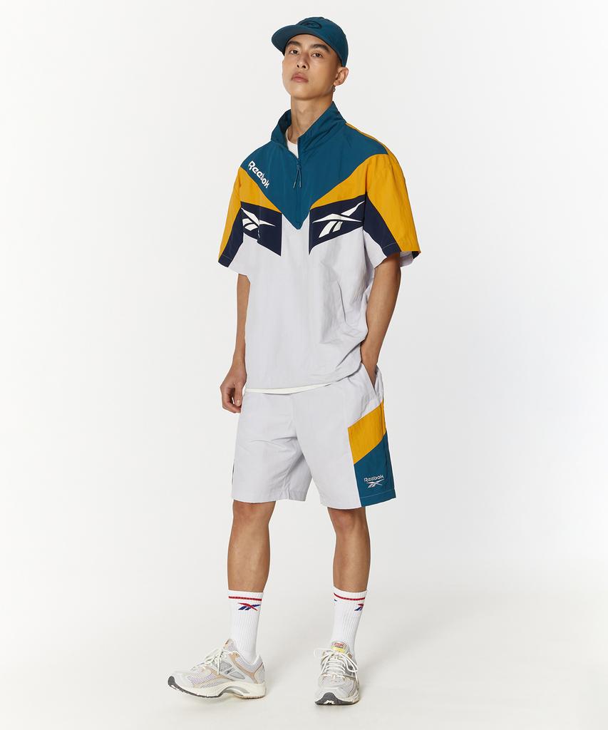 Reebok Анорак с коротким рукавом Twin Vector - Зеленый
