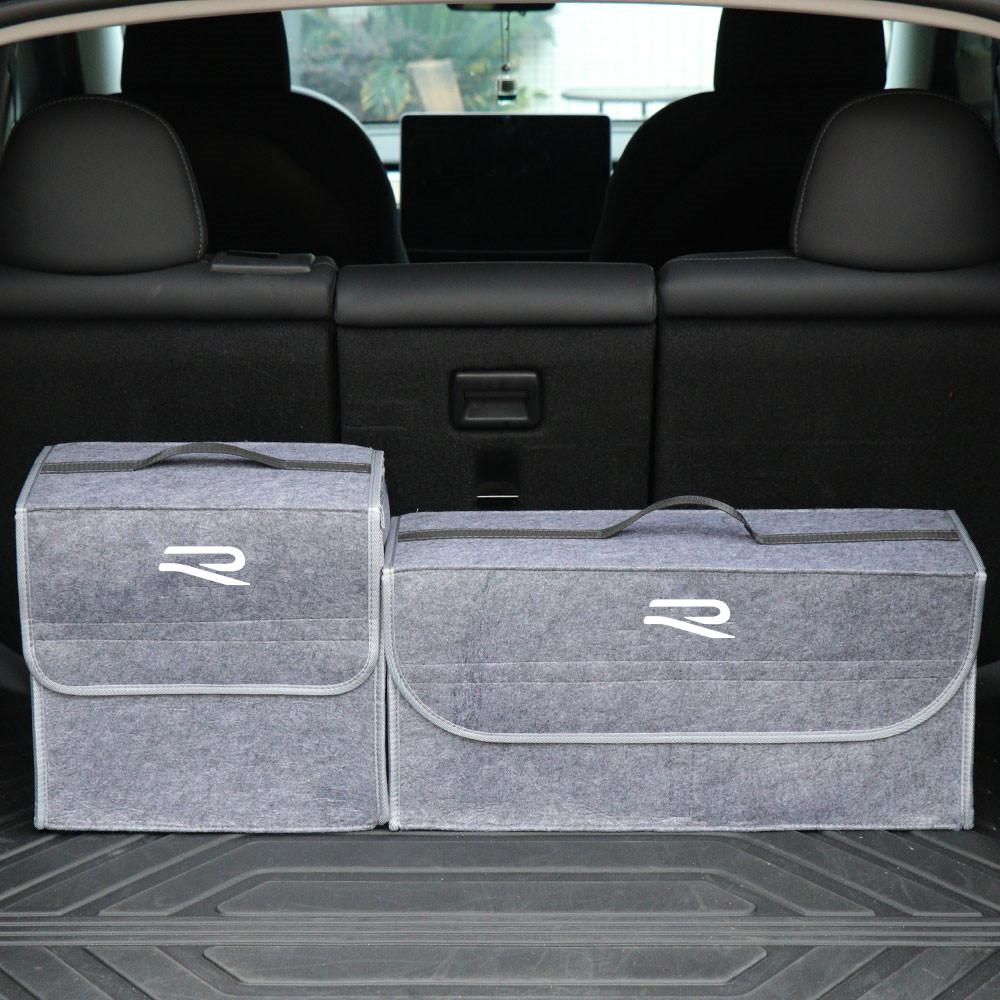 LMN1 VW 2026 Hot New Car Trunk Organizer net pocket handbag holder Soft Woolen Felt Storage box Bag Cargo Tools For VW Volkswagen Gol