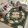 European Flower Carpets for Living Room Plant Pattern Decoration Carpet Home Sofa Area Foot Mat Bedroom Non-slip Soft Large Rugs