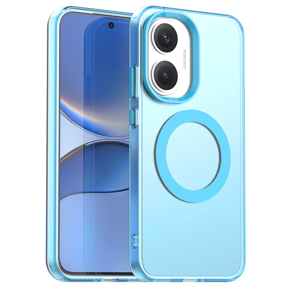 Магнитный беспроводной чехол для зарядки для Xiaomi Poco F7 5G чехол конфетных цветов прозрачная задняя крышка Fundas Coque