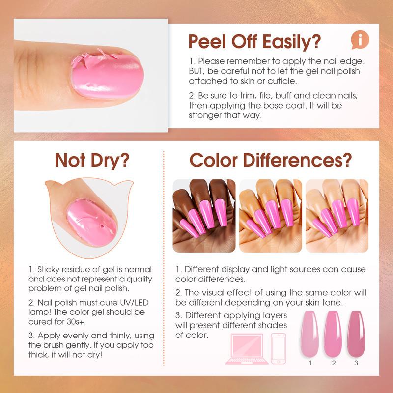 ROSALIND Набор гель-лаков для ногтей 23 шт. - Меняющий цвет от температуры Базовое покрытие Топ-покрытие Soak Off Гибридные Полуперманентные Гель-лаки Нейл-арт