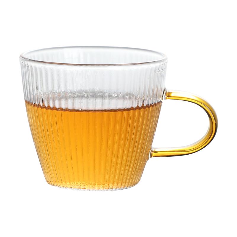 Набор из шести маленьких чайных чашек из боросиликатного стекла с кованым узором для дегустации чая Кунг-фу