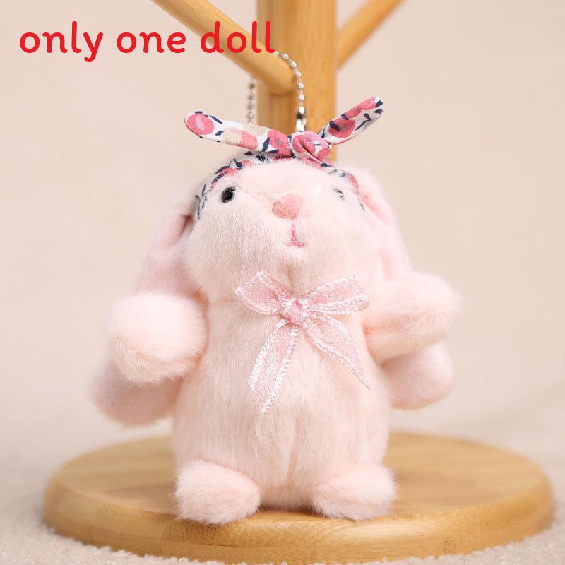 Plush Rabbit Keychain With Ribbon For Girls And Women Gift Accessory