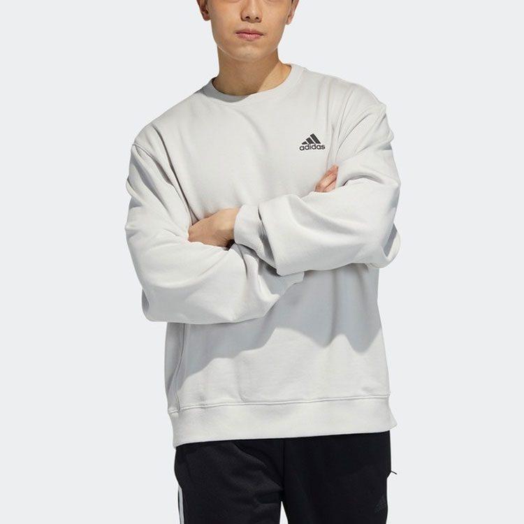 adidas Толстовки Мужские Светло-серые С круглым вырезом Умеренные Обычный крой H37068
