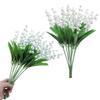 Artificial Lilies of The Valley Flowers White Simulation Fake Decorative Flower with Stems for Home