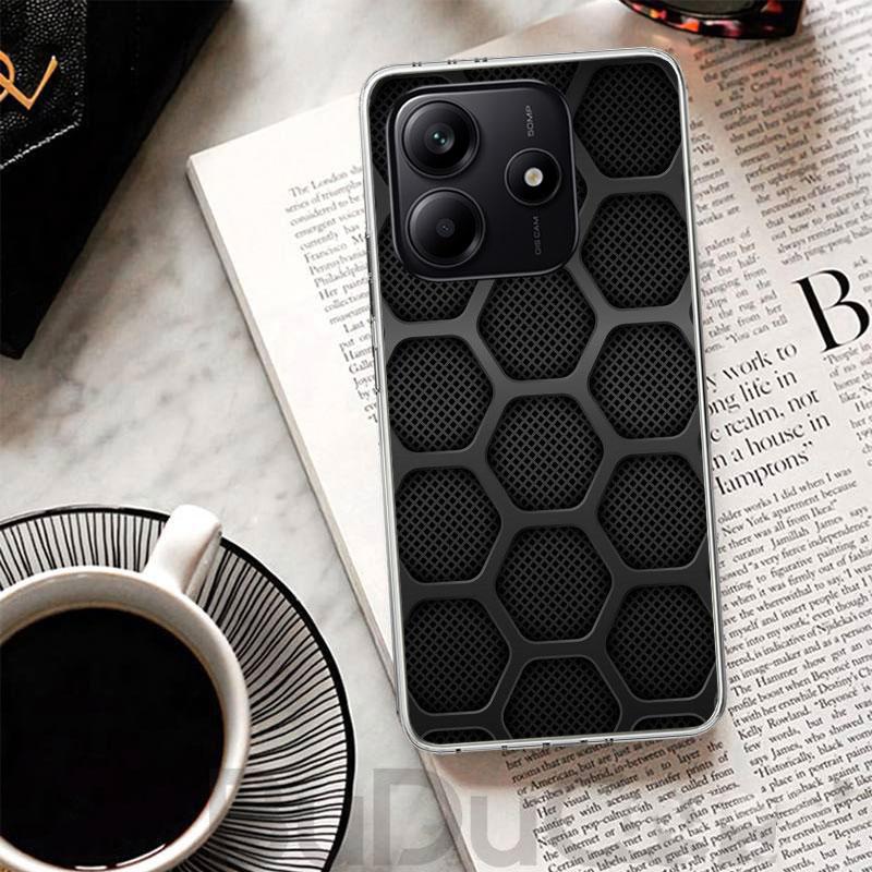 Чехол с узором из кованого карбона для телефона Xiaomi Redmi Note 14 13 12S 12 11 Pro Plus 11S 10S 10 11E 11T + 9S 9 Печать Coque
