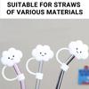 Straw Covers Cute Cloud Shape Suction Tube Cover Silicone Straw Tips Covers Reusable Straw Protectors Party Drinks Tube Dust Cap