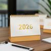 Портативный Премиум Бумажный Настольный Календарь 2026 Записываемый Календарь-Планировщик на Спирали Устойчивая Основа Настольный Планировщик Академический Планировщик