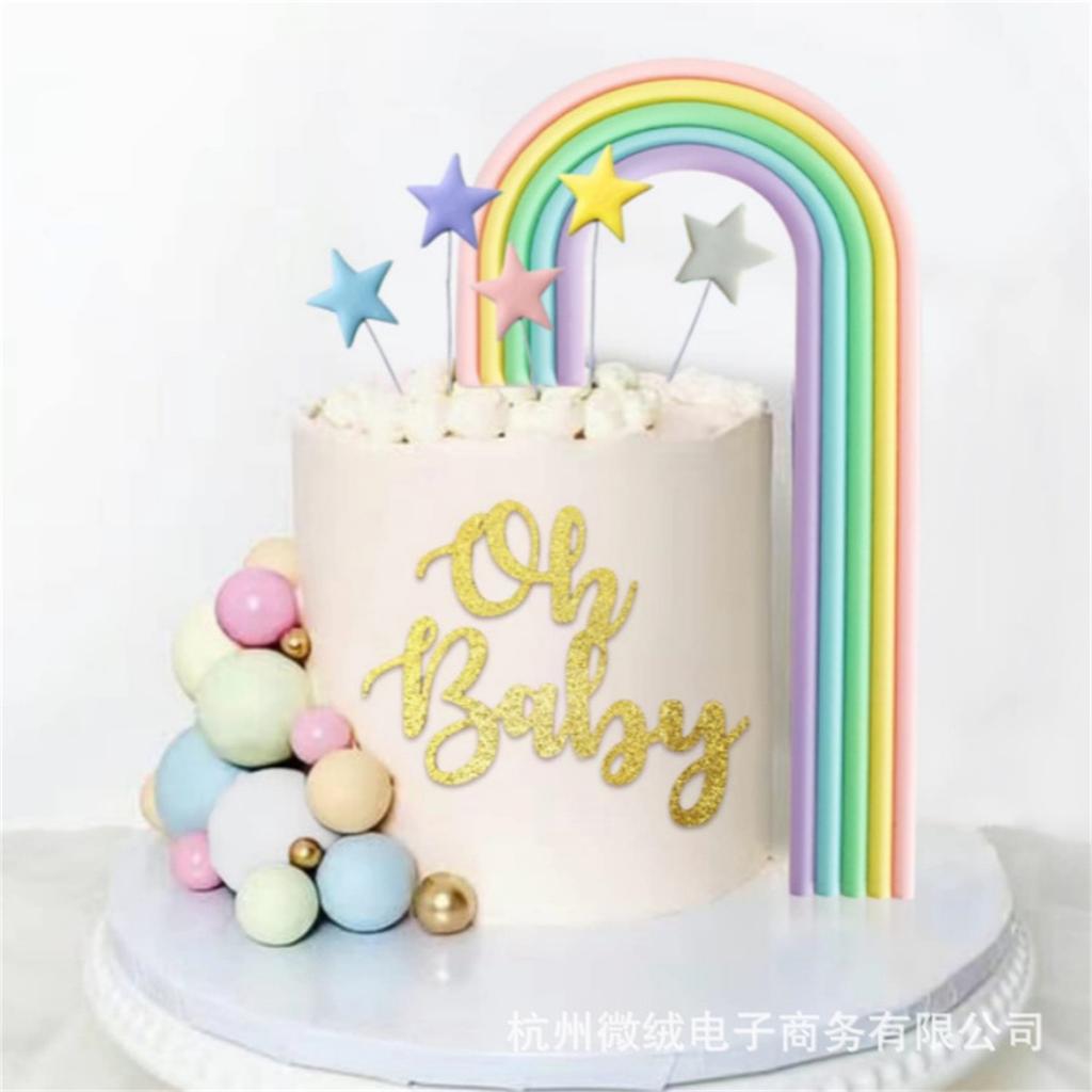 12 Colors  Cake Topper Decoration Blue  Purple S Cake Decoration Baby Shower Girls Boys Birthday Party Supplie