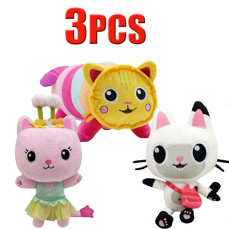 ## in Gabby Dollhouse Plush Toy Mercat Cartoon Stuffed Animals Smiling Cat Car Cat Hug Gaby Girl Dolls Kids Birthday Gifts