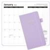 Pocket Weekly Planner 2026 Imitation Leather Cover Portable English Notebook for Gift Planning Efficiency Schedule in Stock
