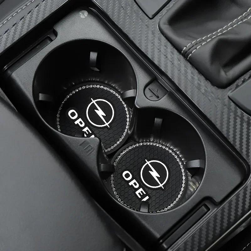 Car Non-slip Water Cup Pad Diamond Rhinestone Bling Decoration For Opel Astra Insignia Mokka Zafira Corsa Vectra Antara Meriva IA2