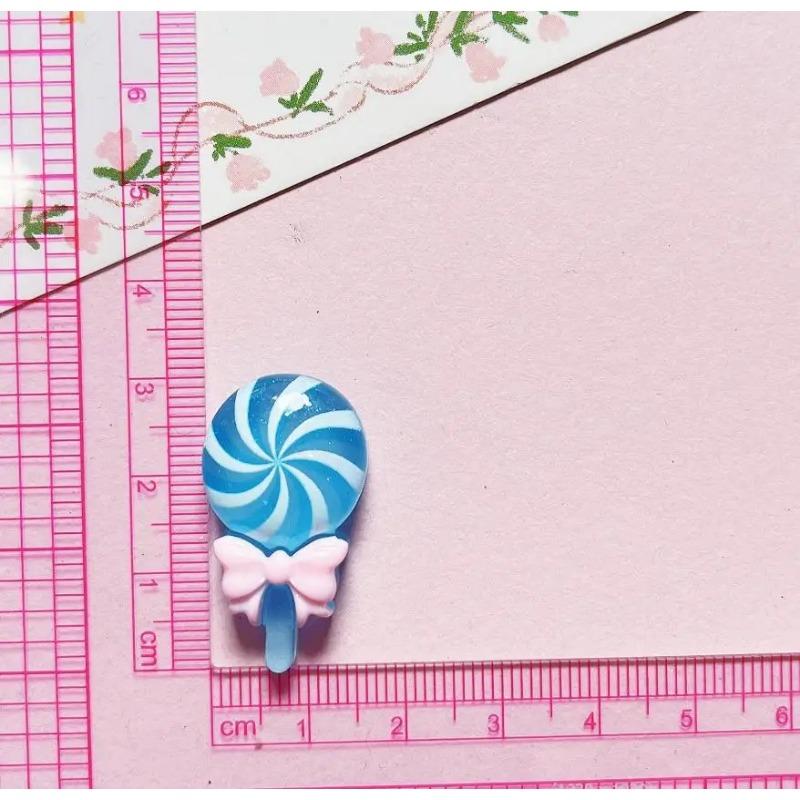 100 кавайных бантов леденцов на палочке из смолы с плоской задней частью кабошон художественные принадлежности украшения шарм DIY ремесло кукольный дом аксессуары