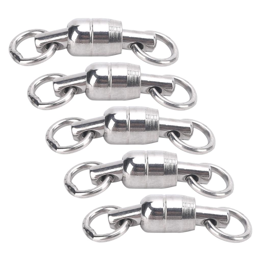 TwoWay Stainless Steel Bearing Rotation Ring 8Word Ring Connector Fishing Accessories