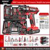 Multipurpose Lithium Electric Screwdriver Set with Rechargeable Hand Drill - Household Tool Box for DIY Projects.