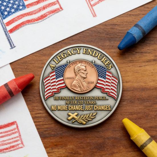 1/2/3/4/5 шт. Коллекционная монета «Последний цент» Американский флаг Орел Последний цент Сувенирная монета Памятный жетон Любители истории Коллекционеры Энтузиасты Памятный сувенир