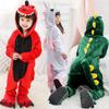 Cartoon Penguin Red Dragon Pajamas Long Sleeve Children Warm Sleepwear Jumpsuits Animal Costume Party Kigurumi Fashion Homewear