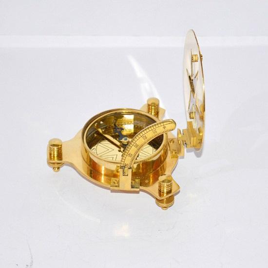 Brass 10.16 Cm Compass Maritime Marine Nautical Sundial Compass Best for Gift