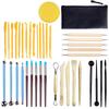 38pcs Clay Tools Kit Portable Ceramics Polymer Clay Sculpting Tools with Storage Bag for Carving