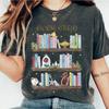 Футболка книжного клуба Belle - женская повседневная футболка с коротким рукавом, цветной узор с книжной полкой, семейная футболка