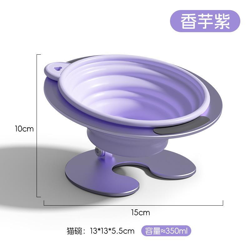 Держатель миски для кошки, креативный регулируемый контейнер для хранения, шампур для кошачьего корма, миска для еды, бытовой, с защитой шеи, портативные складные кормушки для домашних животных