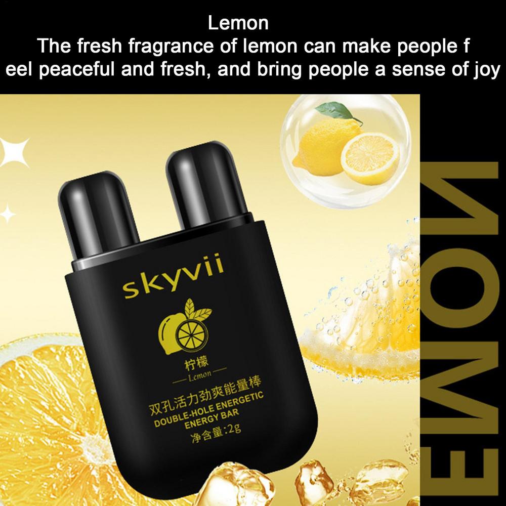 Мята/лимон Энергетическая палочка с двумя отверстиями Энергетический батончик Ароматерапевтический назальный ингалятор Энергетическая паровая палочка Ароматерапевтическая палочка