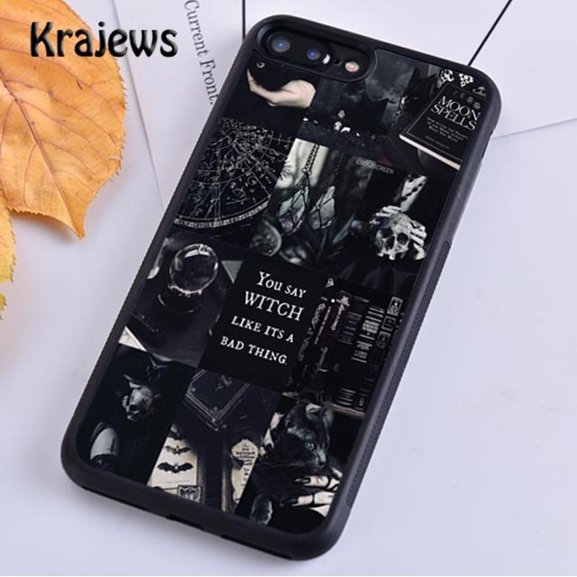 Мягкий чехол Krajews Witch Witchcraft для iPhone 14 5 SE 6s 7 8 plus X XR XS 11 12 13 pro max Samsung S21 S22ultra Plus
