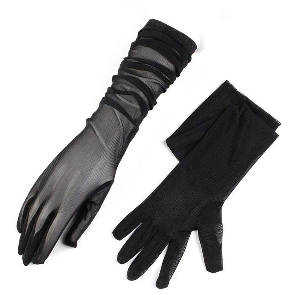 Sun Protection Long Gloves & Mittens Mesh Driving Gloves Halloween Summer Thin Gloves Women