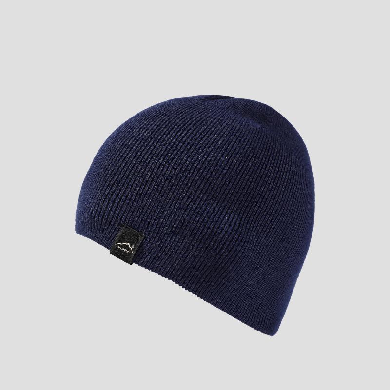 Autumn Winter Thin Knitted Hat High Elastic Big Head Circumference Men's Cold-Proof Ear Protection Cap Windproof Cap