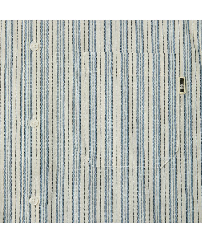 Silijeu Woodbird Wbbanks Striped Linen Shirt Sosfm26702Bul
