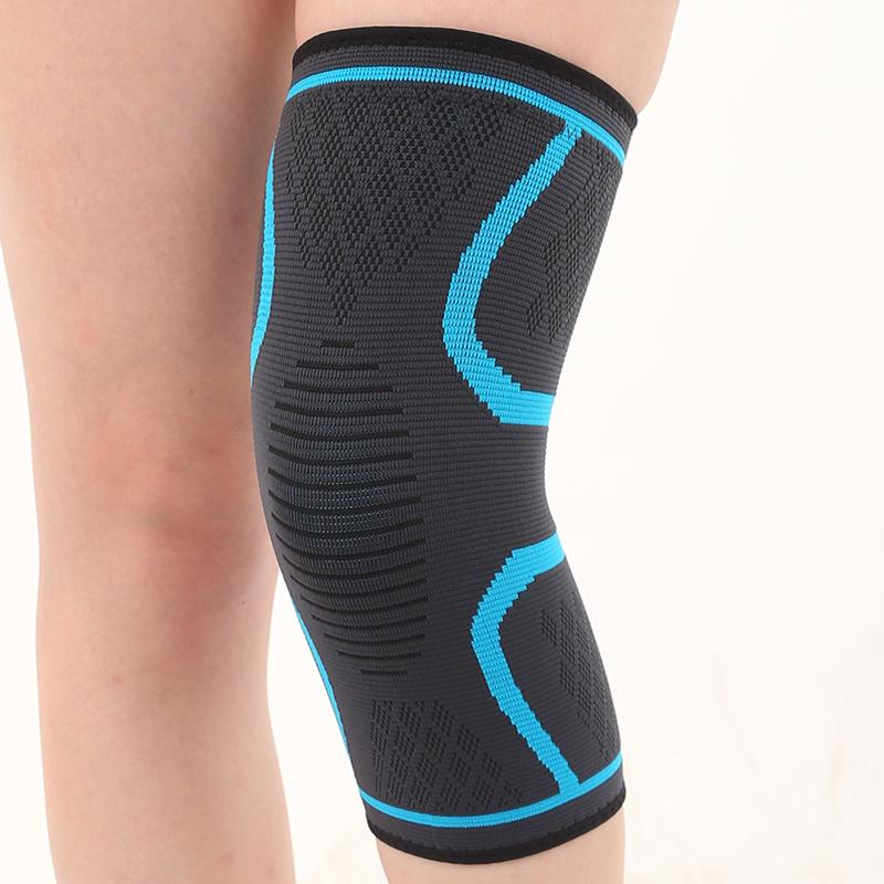 Sports Nylon Knee Pads Silicone Double Corrugated Breathable Knitted Knee Pads Four Seasons Sports Protectors Cross-border