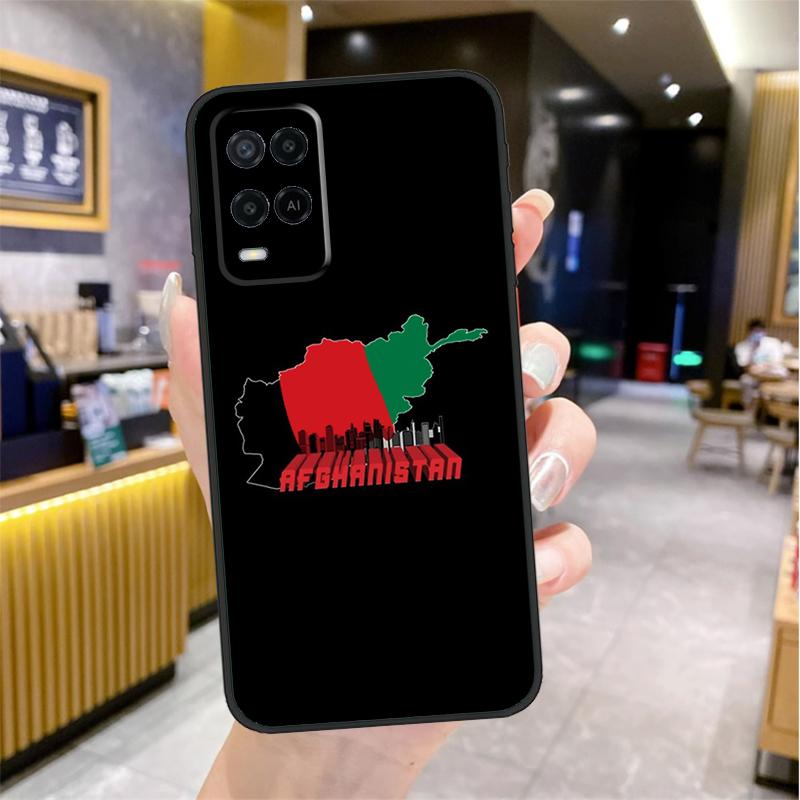 Чехол-баннер с флагом Афганистана для Oppo A98 A18 A38 A58 A78 A60 A80 A40 A96 A76 A16 A94 A74 A54 A15 A17 A57 A77 A5 Pro
