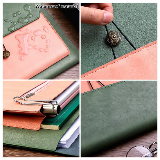 Папка-держатель для документов формата А4 с эластичной резинкой из искусственной кожи, большой емкости