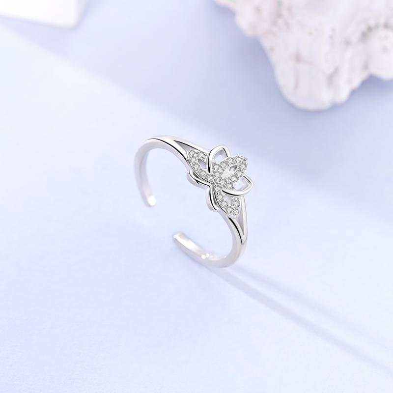925 Sterling Silver Ring Sparking Wave Star and Moon Open Rings For Women Girls Jewelry Birthday Anniversary GiftsGood product