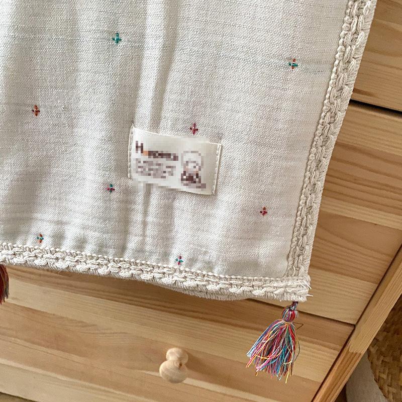 Оригинальное 6-слойное марлевое одеяло с кисточками из разноцветного креста и магии индейцев