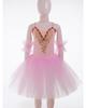 Платье-пачка для танцев для девочек, без рукавов, с регулируемыми бретелями-спагетти, кружевной юбкой из сетки, украшенной стразами