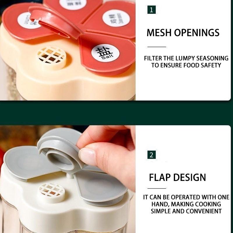 Seasoning Jar Plastic Container Seasoning Bottle Spice Organizer Outdoor Camping Seasoning Container