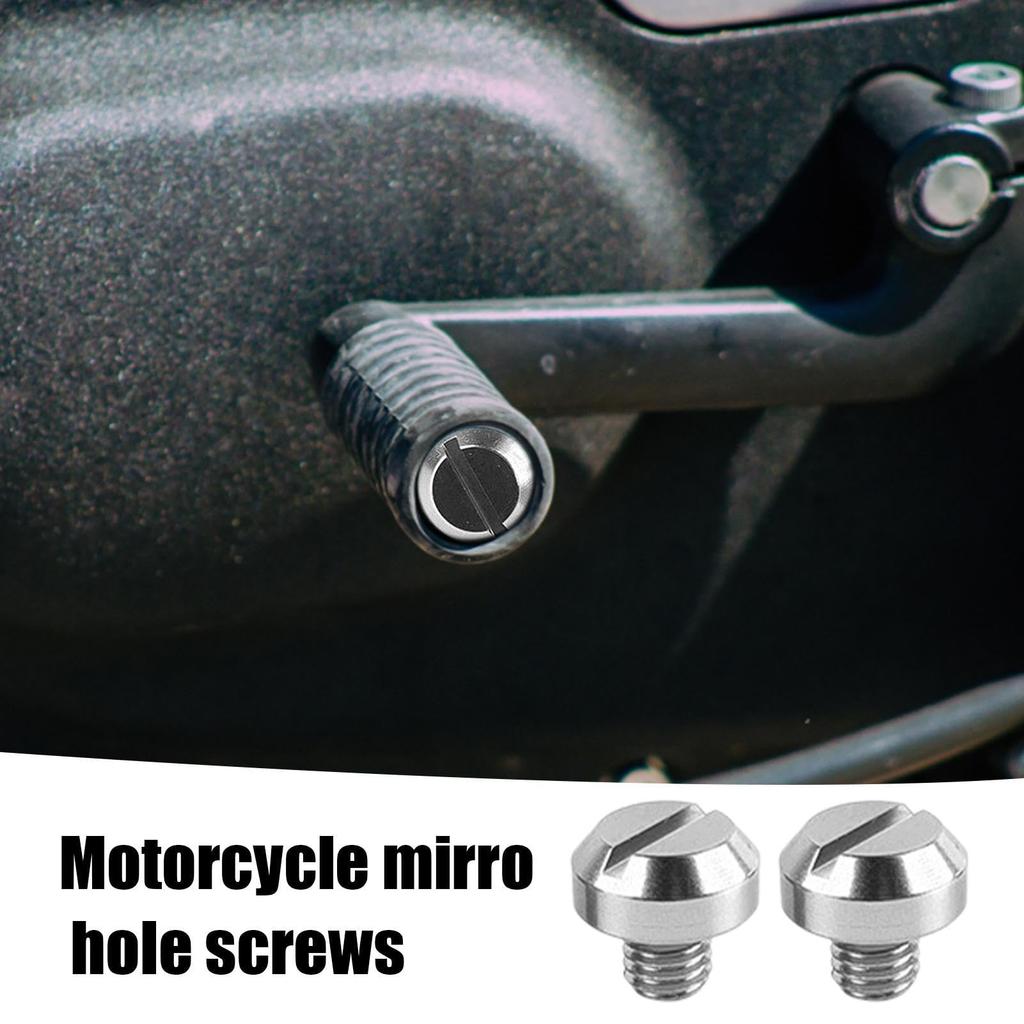 Mirror Hole Cover Cap, Aluminum Colored Mirror Hole Cover Cap, Aluminum Screws for Motorcycle