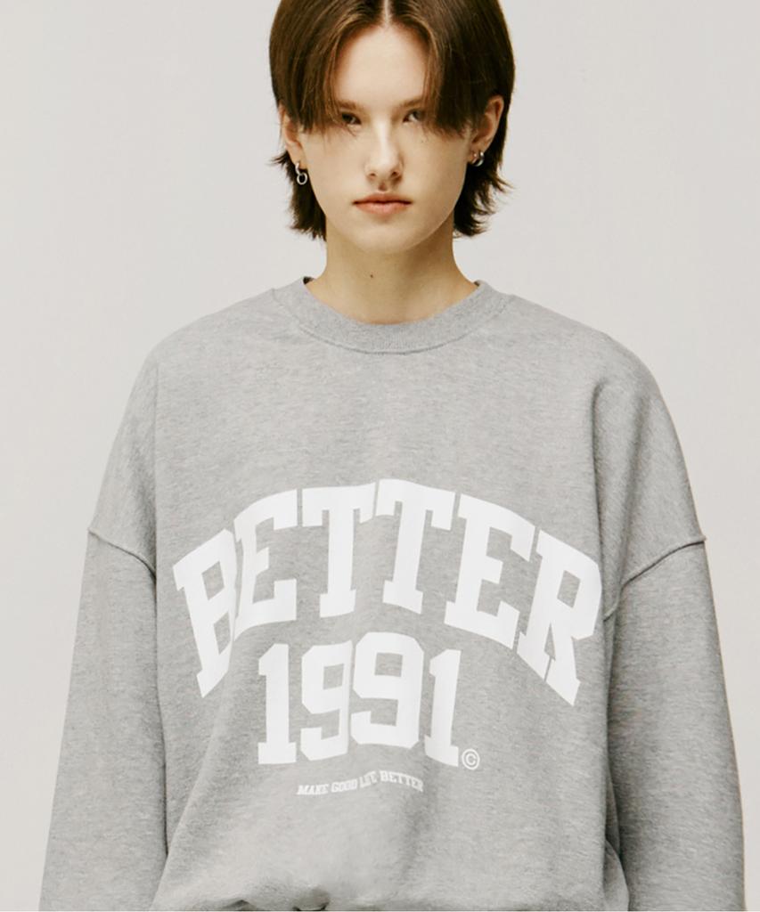 MATCHGLOBE Better Printed Sweatshirt (Melange Grey)