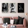Modern Black and White Nude Art Poster Printing Sexy Girl Wine Glass Wall Art Pictures for Bedroom Bathroom Home Decoration