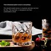 18-Second Rotating Crystal Whiskey Tumbler: Creative Liquor Glass for Home Use