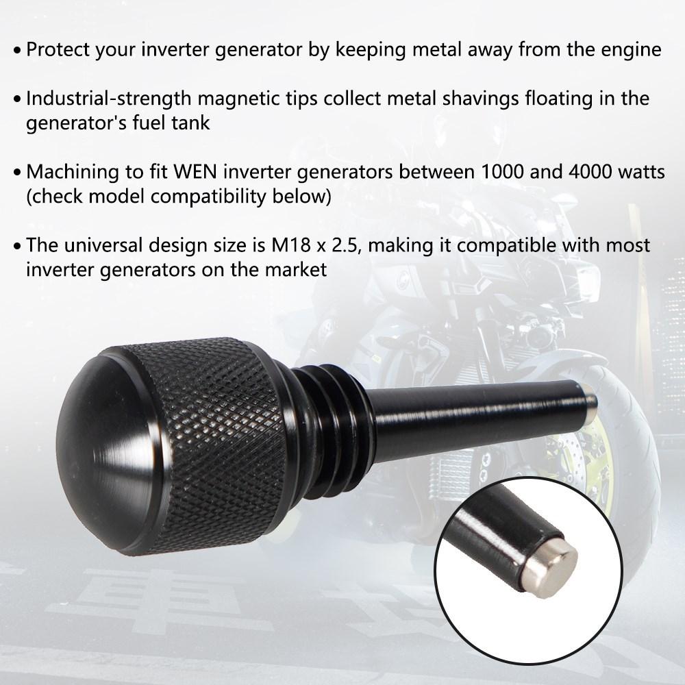 55201 M18*2.5 Магнитный масляный щуп Алюминиевый для WEN 56125i 56200i Yamaha EF2000iS EF1000iS для Инверторных Генераторов Серебристый/Черный