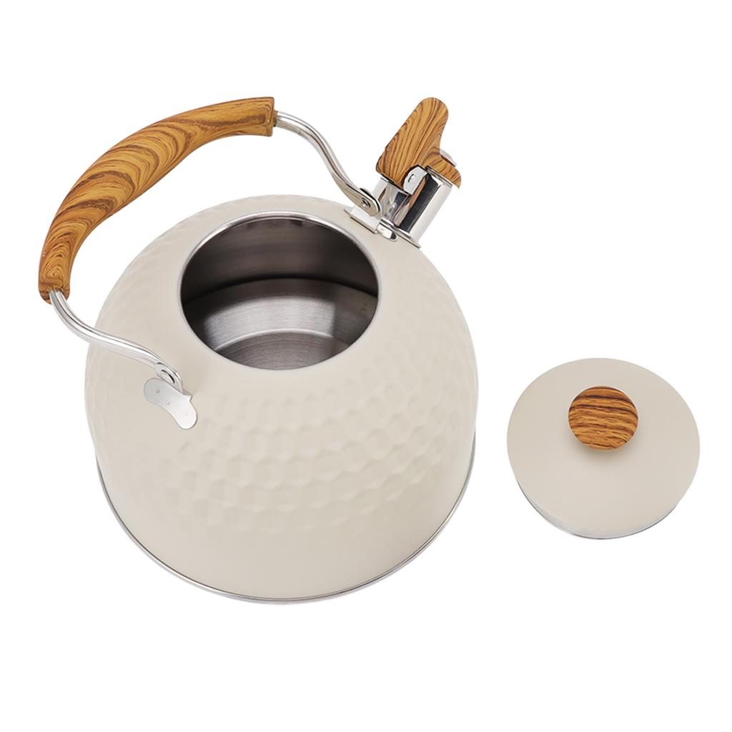 Чайник со свистком 2,5 л из нержавеющей стали, эффективный равномерный нагрев, чайник для плиты со свистком