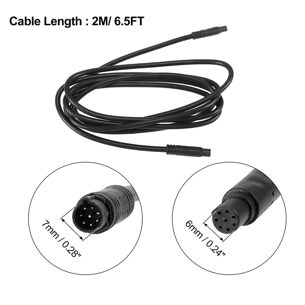 X AUTOHAUX Кабель для камеры заднего вида Удлинительный кабель Шнур для видеорегистратора Задняя камера 8-контактный 2 м