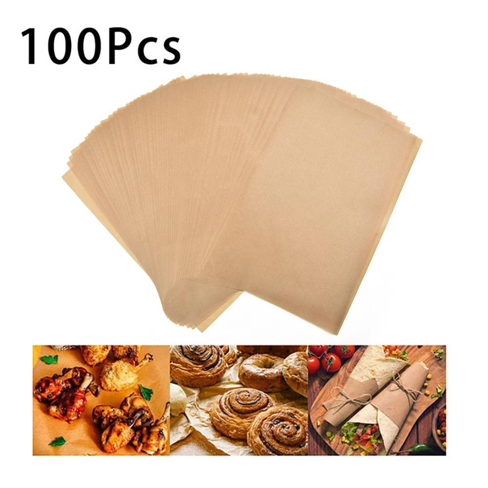 20*30cm 100PCS Parchment Paper Sheets Precut Unbleached Baking Paper Non-Stick For Baking Bread, Pastries, Cookies Etc