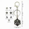 1 набор DND Hollow Metal Dice Keyring 20-гранный многогранный брелок для игры в РПГ