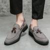 Мужские мокасины Nobility Shoes Retro Tassels Plaid British Style Wedding Dress Prom Blazers Tuxed Party Shoes Large Size