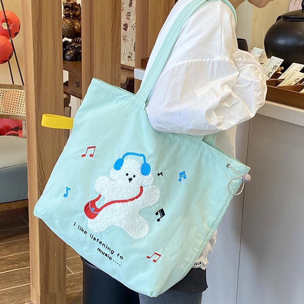 Candy Color Tote Bag Canvas Handbag Fresh Shoulder Bag  Girls