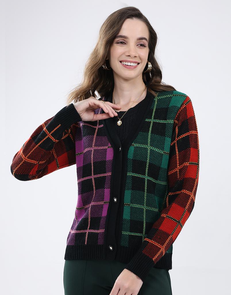 MONTE CARLO Женский кардиган с V-образным вырезом и рукавами полной длины