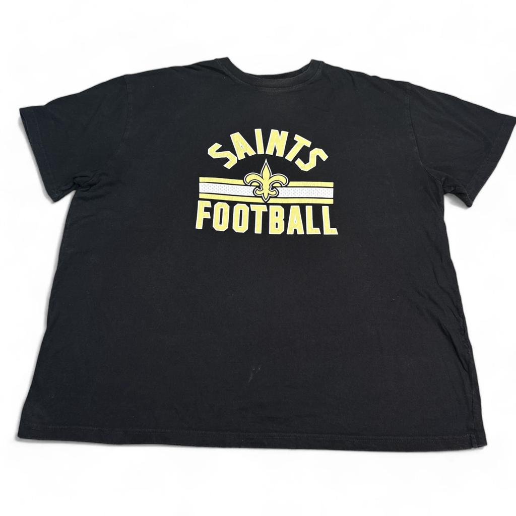 Футболка Fanatics x New Orlean Saints для взрослых, размер 3XL XXXL, черная с золотым, НФЛ, Футбол